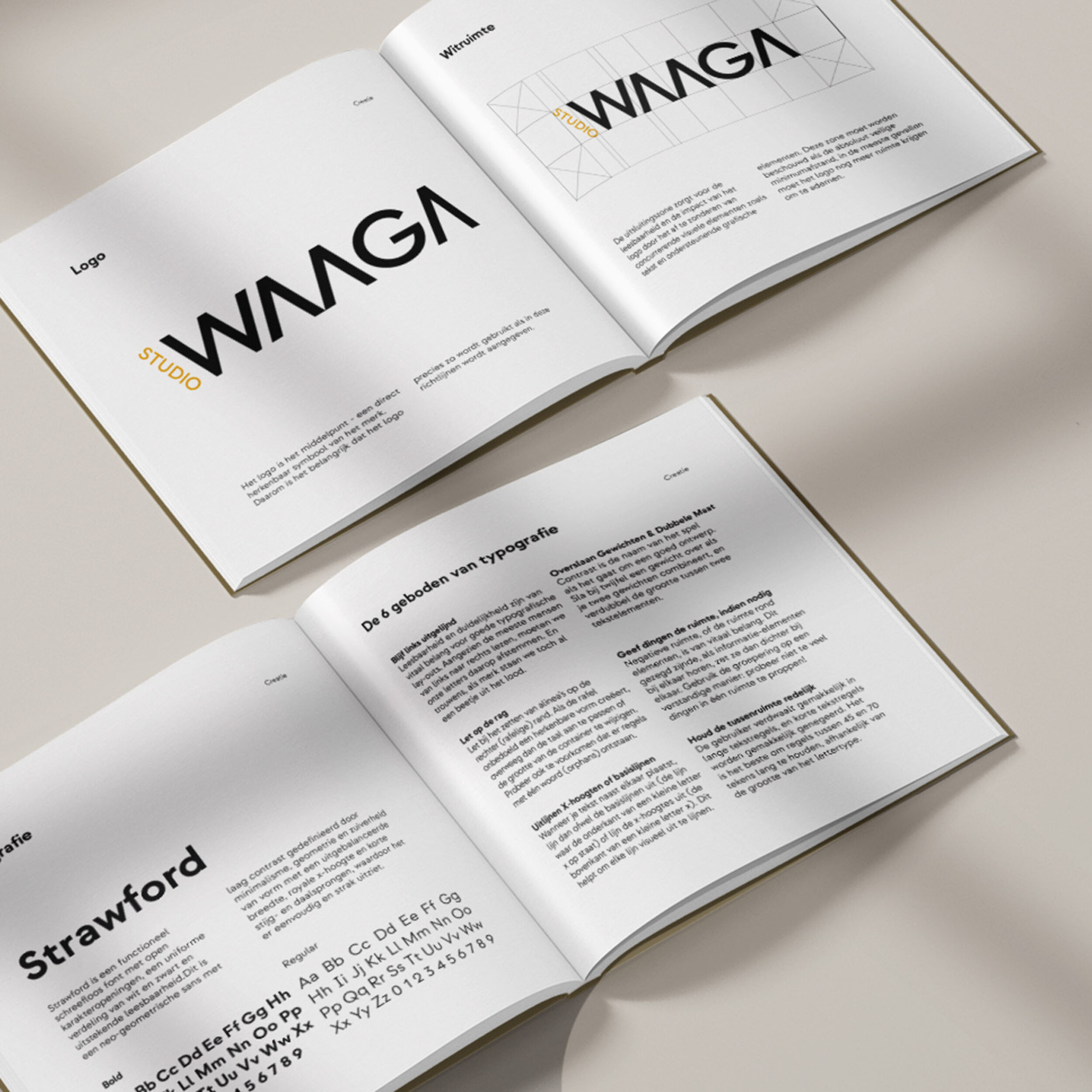 Rebranding voor studio WAAGA | KAPMES Branding portfolio